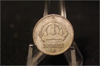 1950 Sweden 50 ore Silver Coin