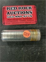 Tube of 1960P Roll of B U Unc 5 Cent Coins