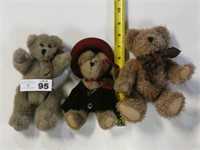 (3) Small Jointed Boyds Bears