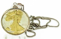 1940 Walking Liberty Silver Necklace