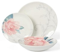 $123-10-Pc Martha Stewart Peony Porcelain Floral