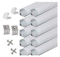 StarlandLed 10-Pack 6.6FT LED Aluminum Channel wit