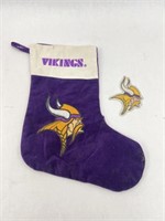 Minnesota Vikings Christmas Stocking & Patch