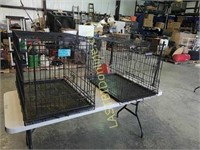 2 Folding Wire Pet Kennels with Trays