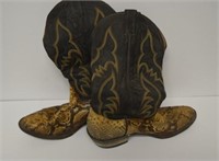 Pair of Nocona Snake Skin Boots