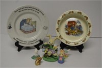 5 Easter Figures w/ Wedgwood Plate