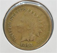 1863 INDIAN HEAD CENT  F