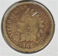 1864 INDIAN HEAD CENT G  C N