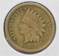 1862 INDIAN HEAD CENT  VG