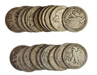 A 2nd Roll Of Circulated Walking Liberty Halves