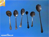 Lot of miscellaneous serving spoons silver plated