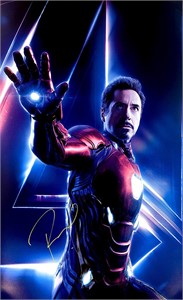 Robert Downey Jr Autograph Iron Man Poster