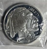1 Troy OZ .9999 Silver Indian head coin NO TAX
