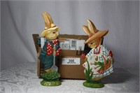 Dept 56 Mr & Mrs Rabbit Figurines
