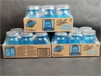 3 Packs of 6 Ball Vintage Style Blue Jars