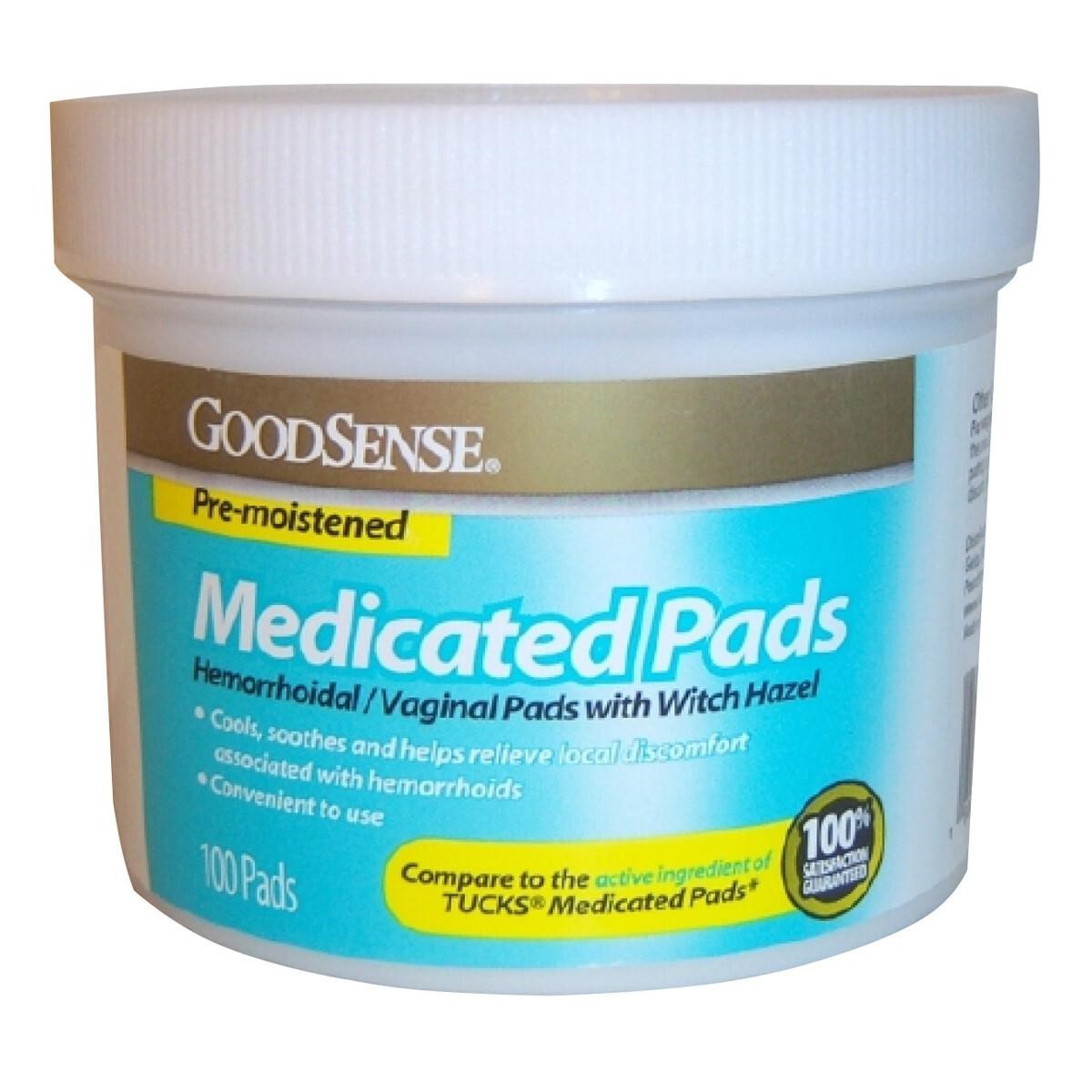 GoodSense Pre-Moistened Medicated Pads, 100 Count