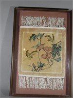 Framed Chinese Rug Mat in Shadow Box Frame