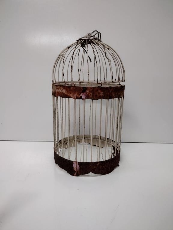 Vintage Metal Wire Bird Cage Decor