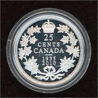 2010 Canada Proof Silver 25 Cents