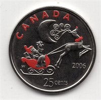 2006 Canada Colour 25 Cent Coin