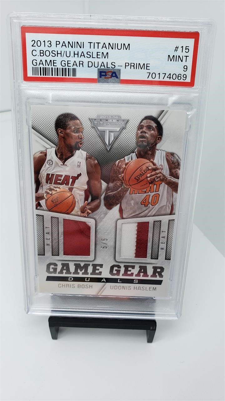 PSA 9 Chris Bosh/Haslem Game dual patch /5 Pop 1