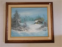 FRAMED SDIGNED PRINT WATR SCEME - MILLET