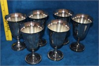 6 Silverplated Goblets