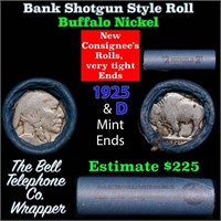 Buffalo Nickel Shotgun Roll in Old Bank Style 'Bel