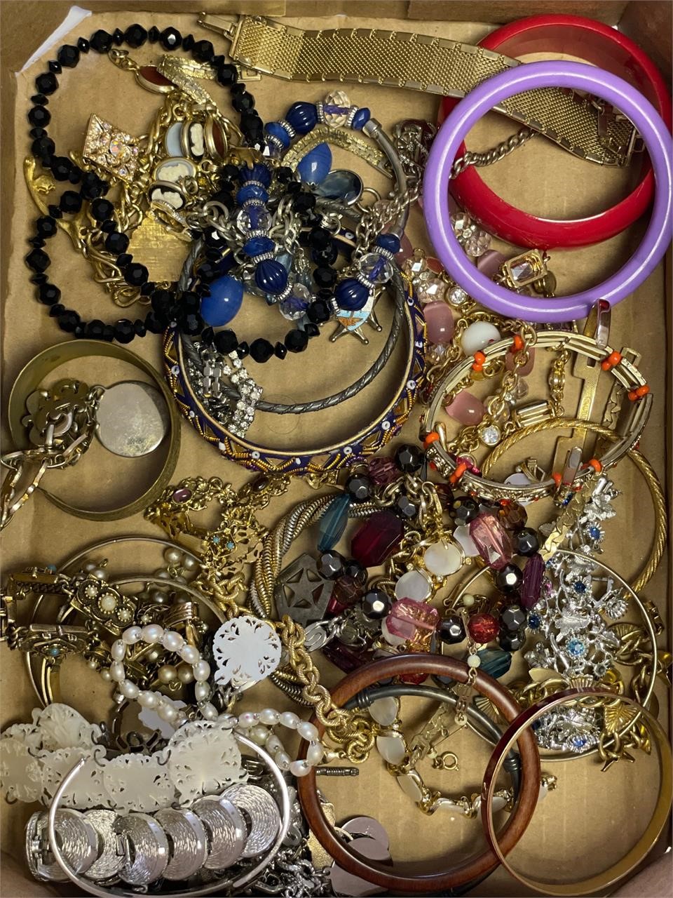 Assorted costume jewelry