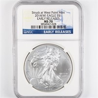 2014-(W) Silver Eagle NGC MS70