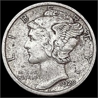 1920-D Mercury Dime NEARLY UNCIRCULATED