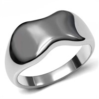 Trendy High Polish Stainless Steel Ring
