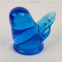 Leo Ward Glass Bird Figurine Bluebird Signed 1992