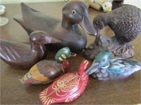 Wood duck decor. 3 pheasants are wall hanging