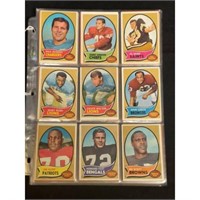 (180) 1970 Topps Football Cards With Stars