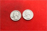 Lot of 2 Silver Quarters