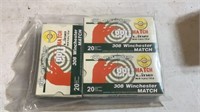 PPU 308 Winchester Match 60 cartridges