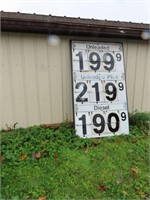 DOUBLE SIDED GAS PRICE SIGN