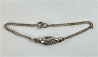 James Avery Shaking Hands Sterling Bracelet