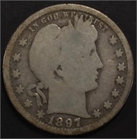 1897-S BARBER QUARTER GOOD