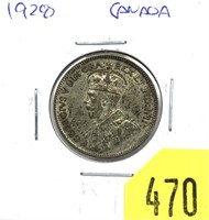 1928 Canadian quarter