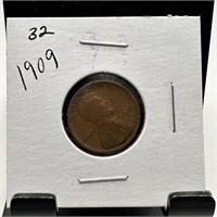 1909 WHEAT PENNY CENT FIRST YEAR