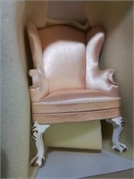 Bespaq pink wing back doll house chair