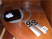 APPLE TV WITH 2 REMOTES AND PLUG, A1378