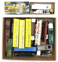 Misc. HO Scale Train Cars, Tractor Trailer & Parts
