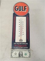 Gulf Oil Thermometer Sign