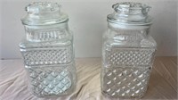 Set of 2 Glass Canisters