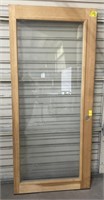 (Y) Solid Pine and Glass Panel Entryway Door,