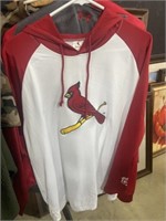 XL CARDINALS HOODED T SHIRT