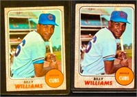 (2) 1968 Topps BB Cards #37 Billy Williams